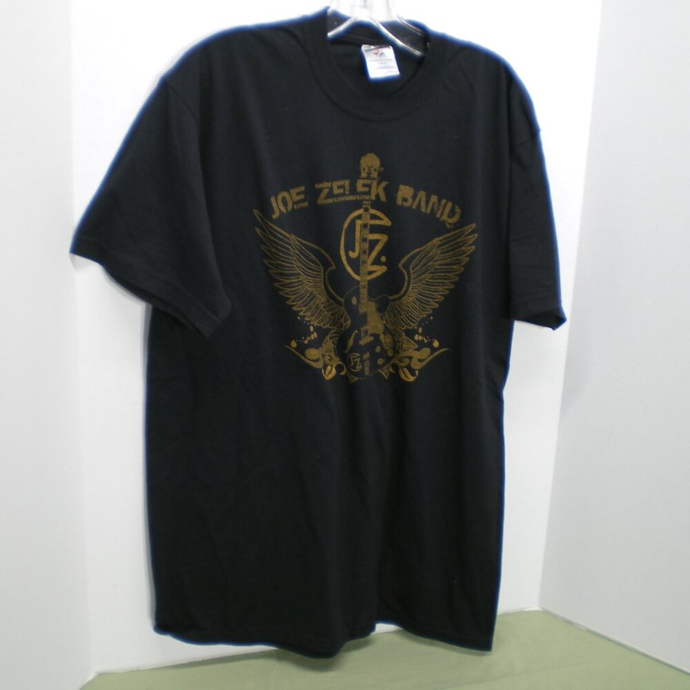 Joe Zelek Band Black Tee Shirt, Size Large